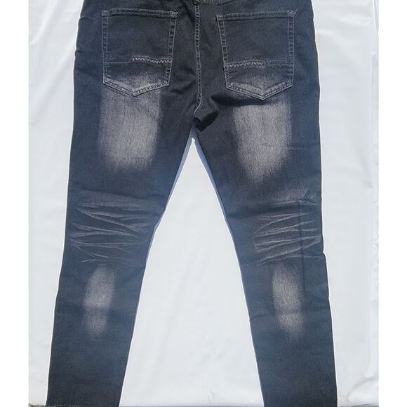 Switch Remarkable Jeans Mens 38x30 Black Paint Splatter Whiskers Hip Hop Denim - Picture 2 of 10